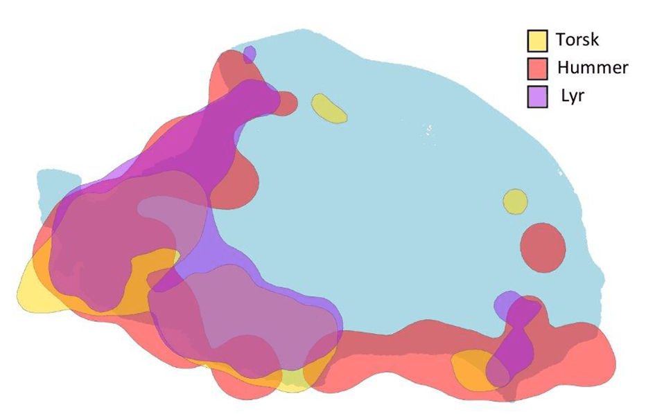 Primary species home range
